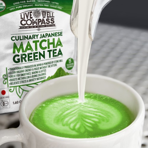 Photo manipulation artwork with the title 'Amazon listing for Live Well Compass'