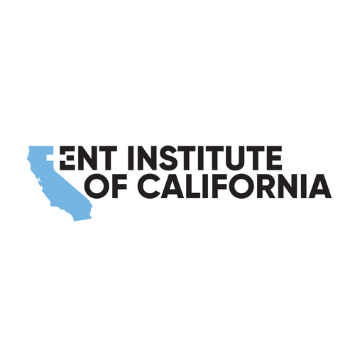 Vertical logo with the title 'Lab Coat Embroidery Concept for California ENT Institute'