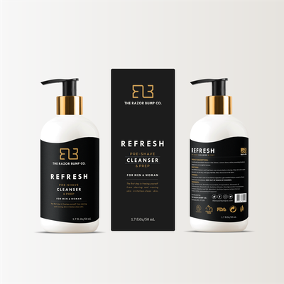 Modern and powerful label for a new men's grooming product line!