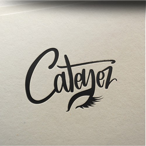 Makeup design with the title 'Cateyez'