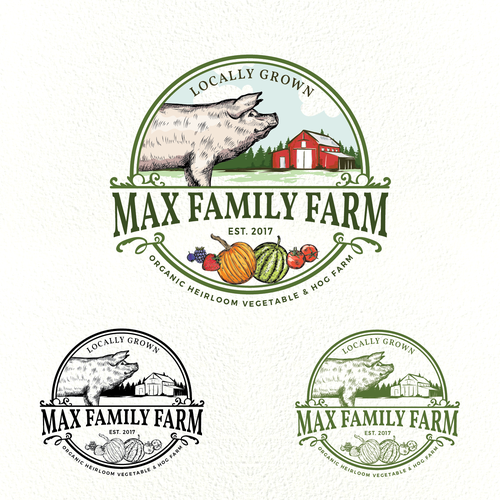 Vegetable logo with the title 'Farm Logo'