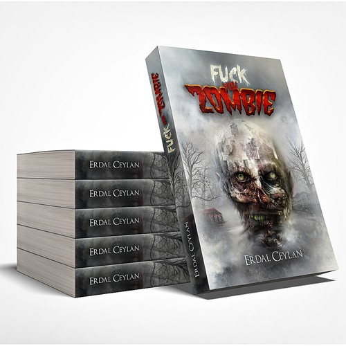 Poster book cover with the title 'book cover for "Fuck you Zombie"'