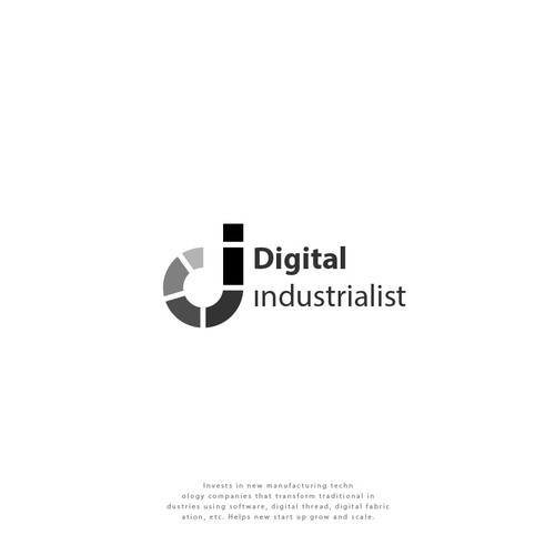 Digital art logo with the title 'Digital Industrialist'