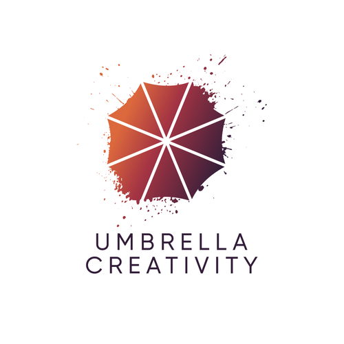 Paint design with the title 'Umbrella Creativity logo'