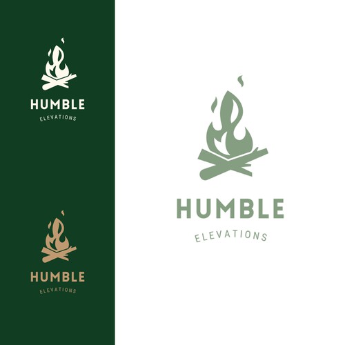 Fire pit logo with the title 'Humble Elevations'