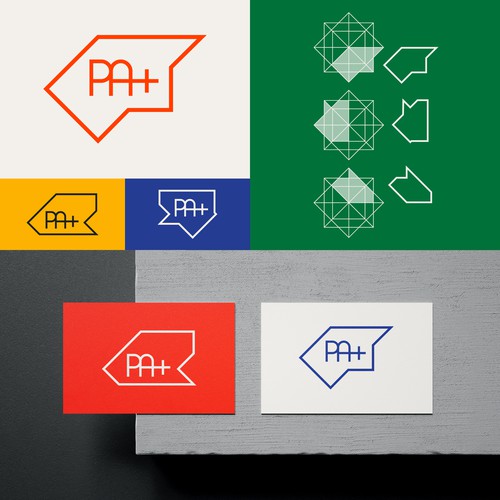 Grid logo with the title '"PA+" Logotype'