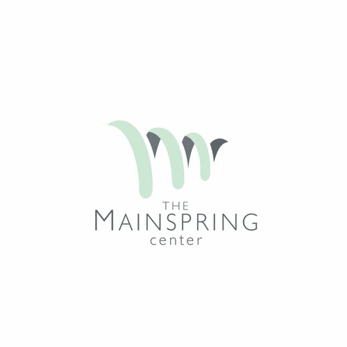 Circle swirl logo with the title 'The Mainspring Center'