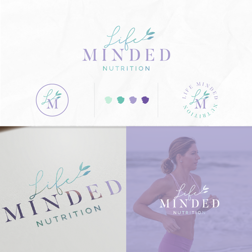 Purple and green design with the title 'Life Minded'