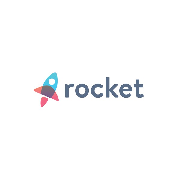 Rocket logo with the title 'LOGO DESIGN'