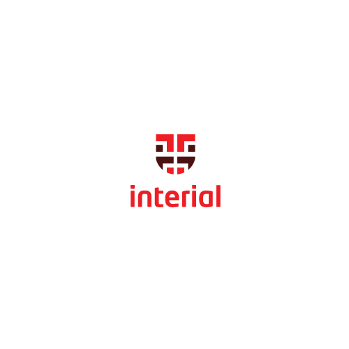 Balanced logo with the title 'Geometric design for an interior start-up'