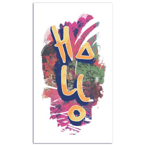 Hello design with the title 'Hallo'