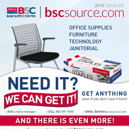 Catalogue design with the title '2018 bscsource.com Catalogue Cover'