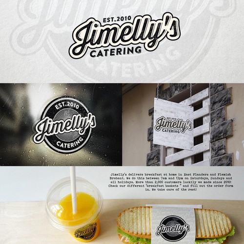 Service design with the title 'Logo for Jimelly's catering service'