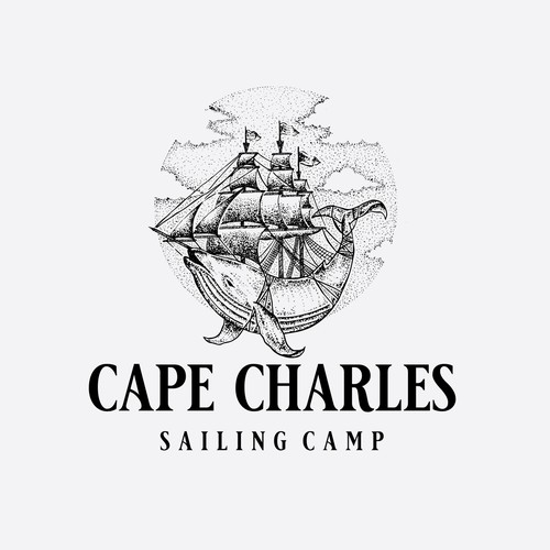 Artwork logo with the title 'CAPE CHARLES SAILING CAMP'