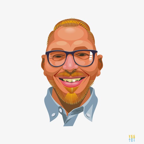 CorelDRAW illustration with the title 'Caricature Portrait'