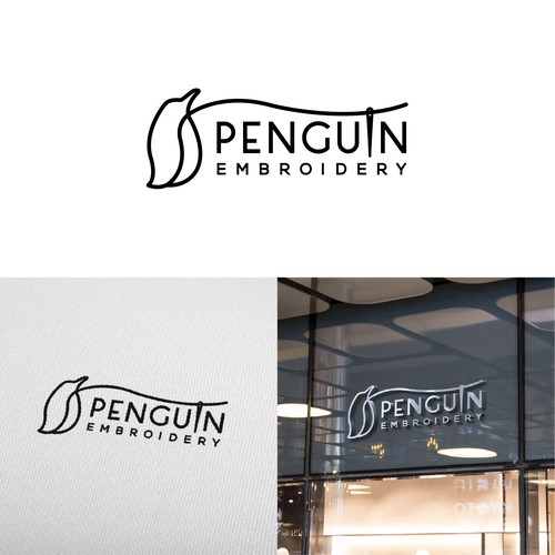 Embroidery design with the title 'Penguin Embroidery'