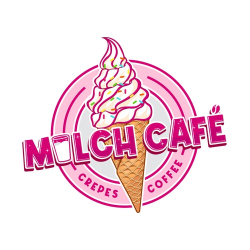 Ps logo with the title 'Milch Café'