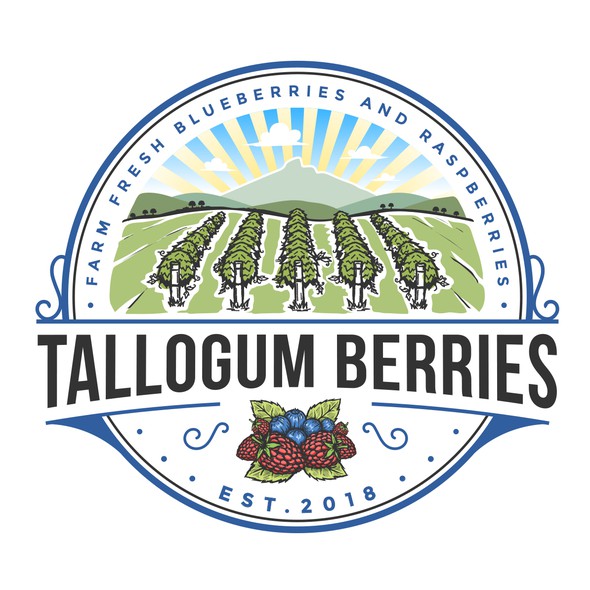 Raspberry logo with the title 'Tallogum Berries'