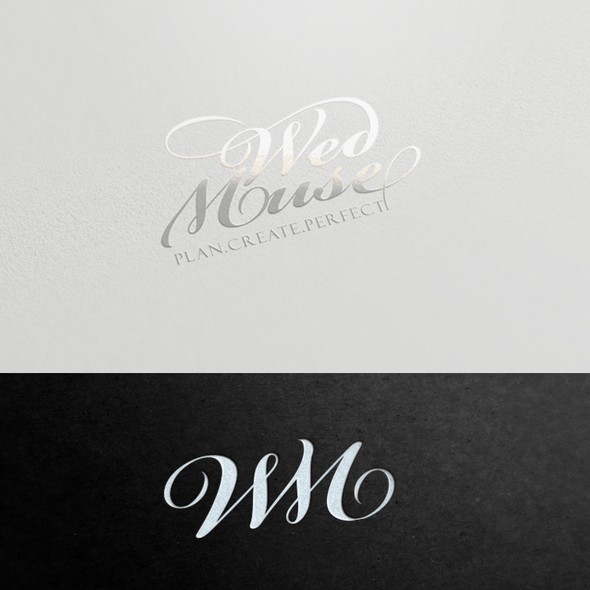 Wedding logo with the title 'wedmuse logo'