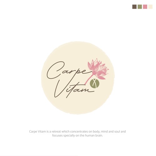 Retreat logo with the title 'Logo design for Carpe Vitam X'