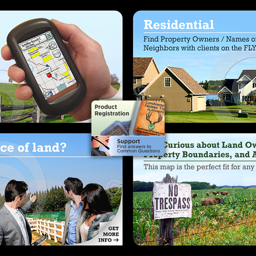 Ad design with the title 'Homepage Ads for Real Estate Company'