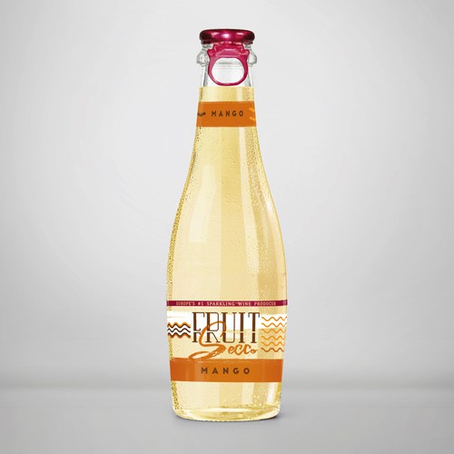 Prosecco label with the title 'Label for a fruity new wine'