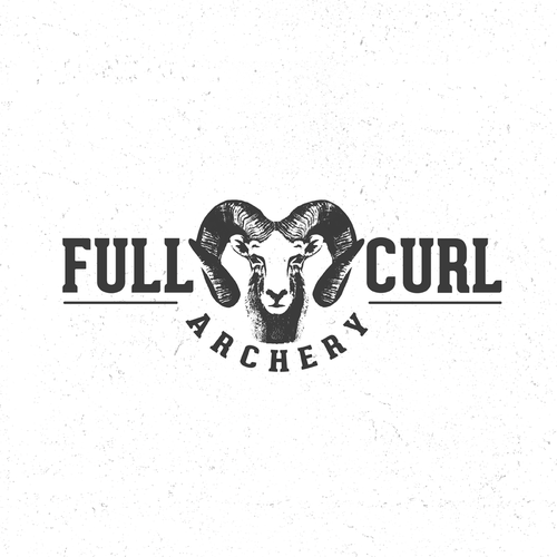 Sheep logo with the title 'Full Curl Archery'