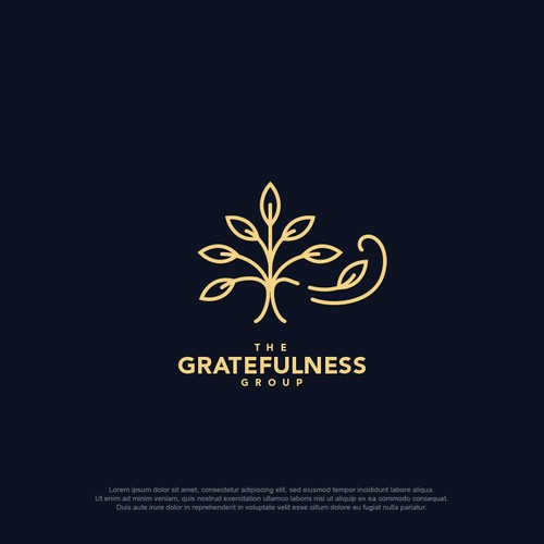 Organization design with the title 'The Gratefulness Group Logo'