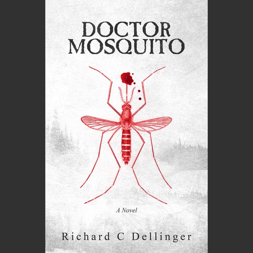 Intense design with the title 'A horror novel book cover'