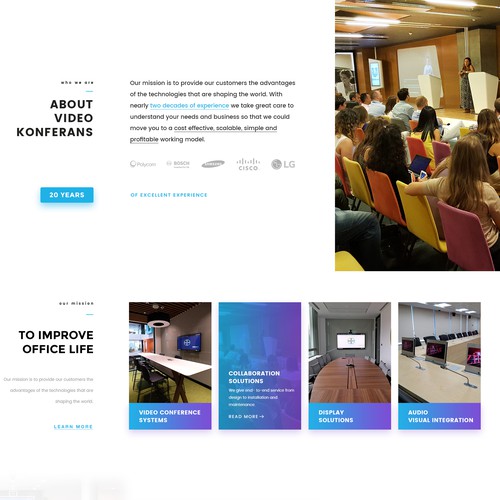 Portfolio website with the title 'Videokonferans'