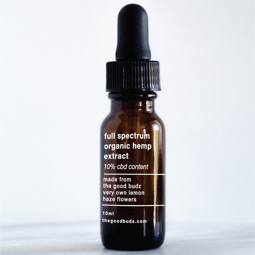 Helvetica design with the title 'Retail Package Label for CBD Oil '