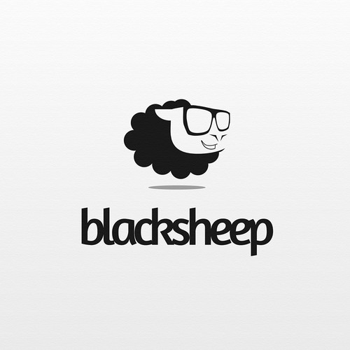 Sheep logo with the title 'Blacksheep Logo Design'