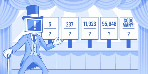 Illustration with the title 'Editorial-style newsletter illustration – surreal math theme'