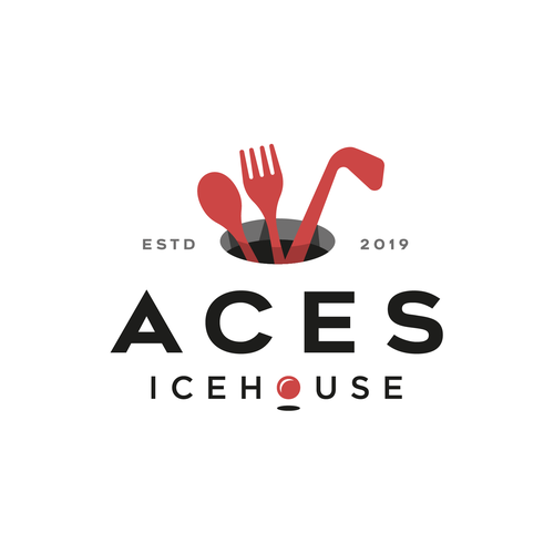 Golf logo with the title 'Aces Icehouse'