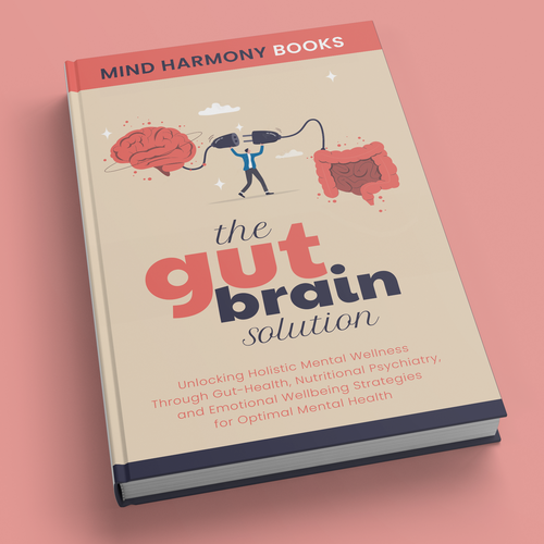 Health book cover with the title 'About the "Gut-Brain Axis"'