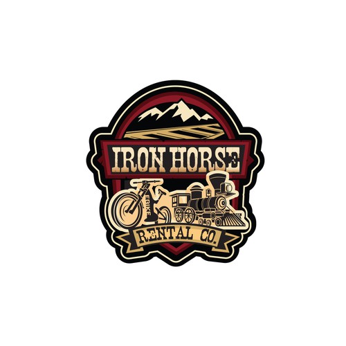 Train logo with the title 'IRON HORSE'