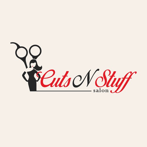 Haircut logo with the title 'Cuts -N- Stuff Salon or CUTS -N- STUFF Salon'