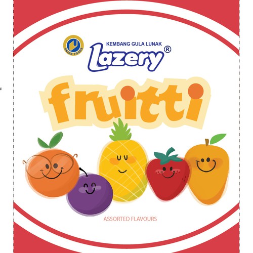 Candy packaging with the title 'Playful and classy candy package design'