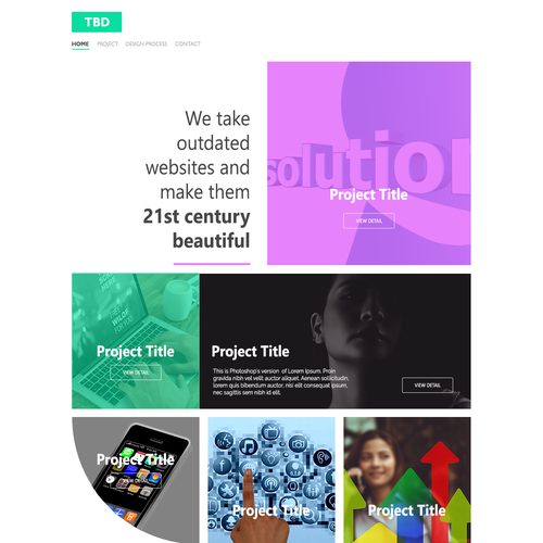 Custom website with the title 'Custom Portfolio Homepage'