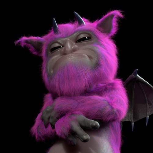 Creature design with the title '3d Character design'