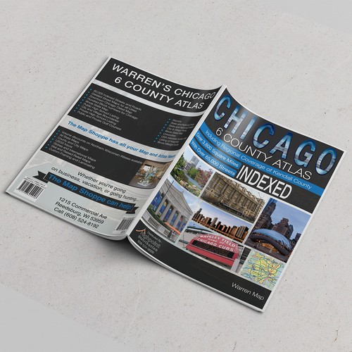 Atlas design with the title 'Chicago 6 County Atlas'