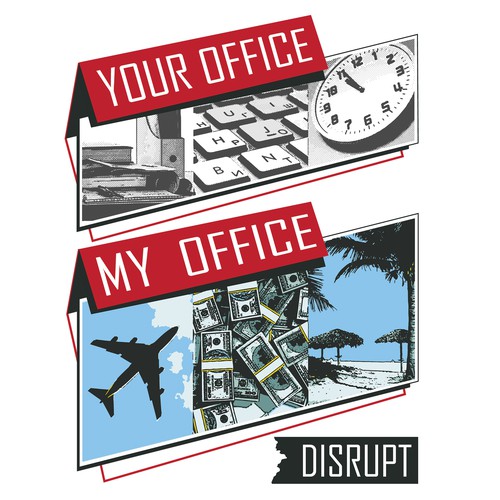 Money t-shirt with the title 'Tshirt Design for Disrupt'
