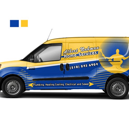 Decal design with the title 'Wrap for Home Services'