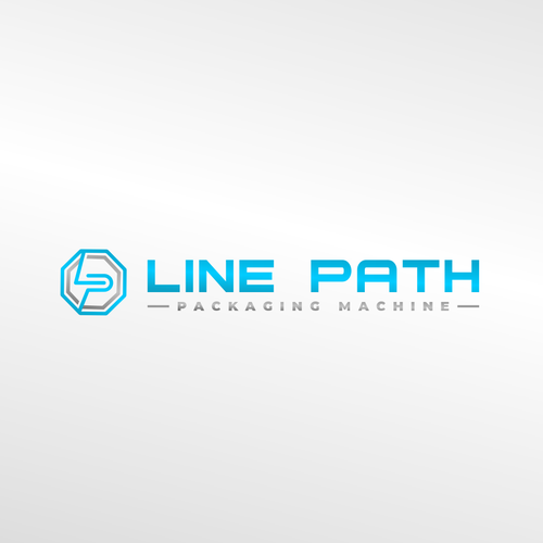 Manufacturing design with the title 'Logo For Line Path Packaging Machine'