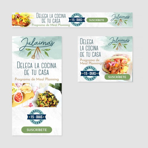 Google Ads design with the title 'Banner design for Healthy Catering'