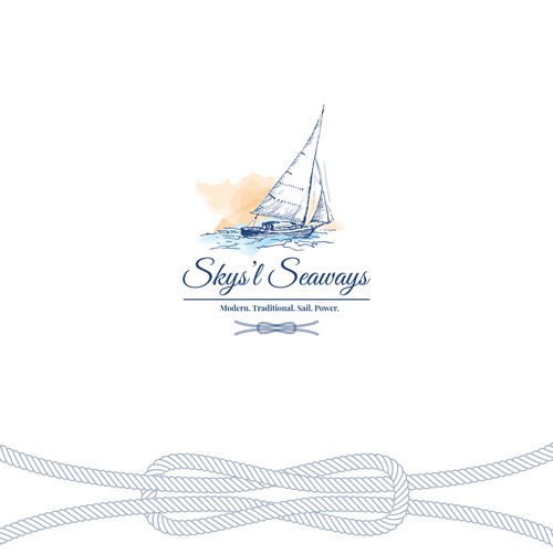 Nautical logo with the title 'Sailboat'