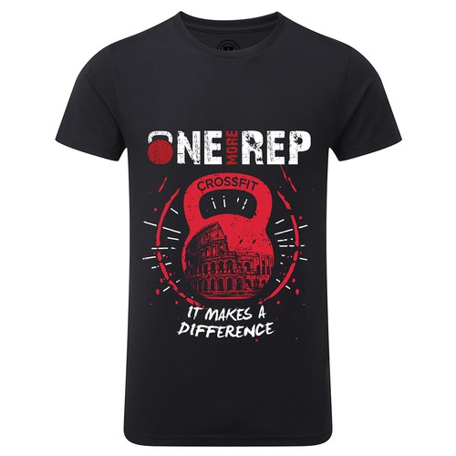 Roman design with the title 'ONE MORE REP'