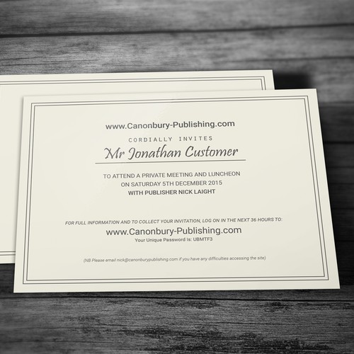 CV design with the title 'Entrepreneur invitation card '