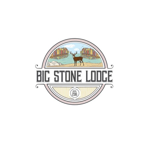 Autumn logo with the title 'Vintage outdoor logo'