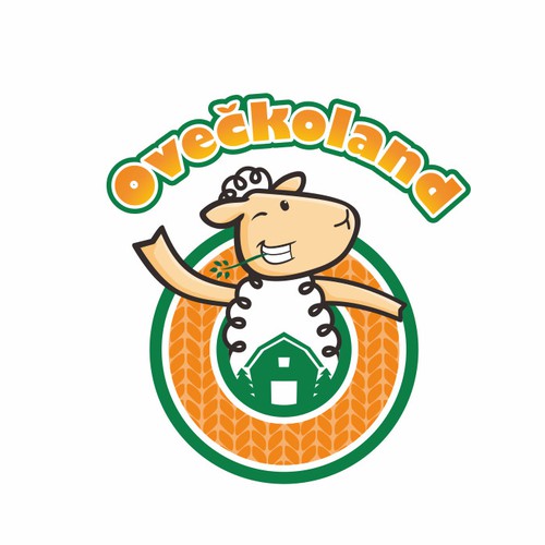 Park design with the title 'Oveckoland family farm park logo'